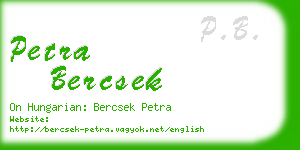 petra bercsek business card